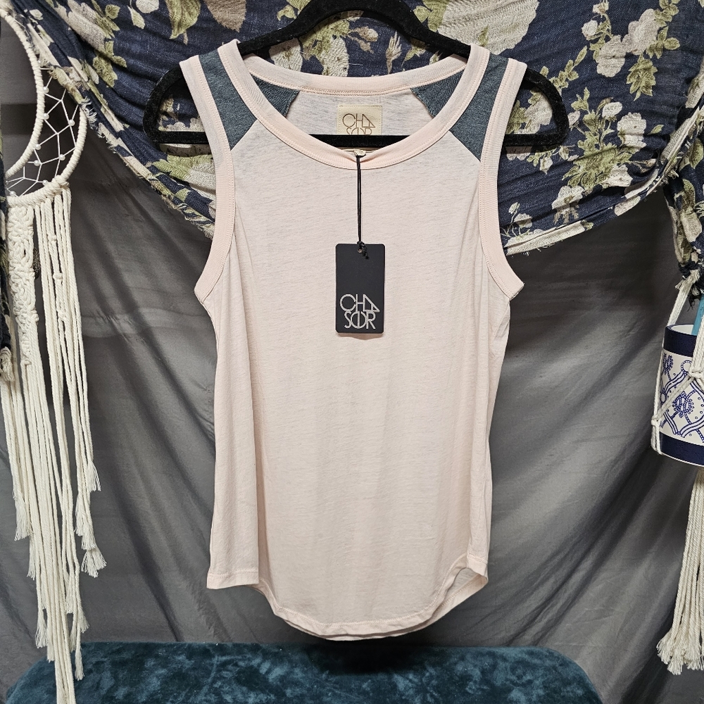 🆕 CHASER | Baby Pink Muscle Tee size Medium NWT